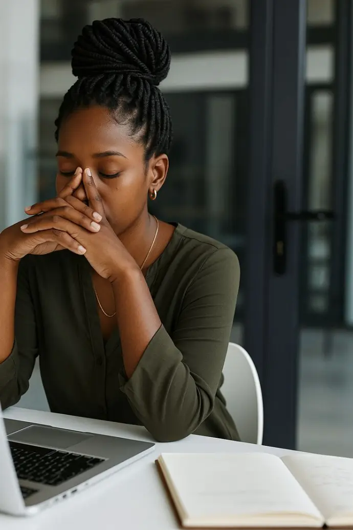 A depressed woman