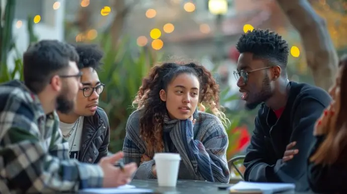 A group of people having a therapy session